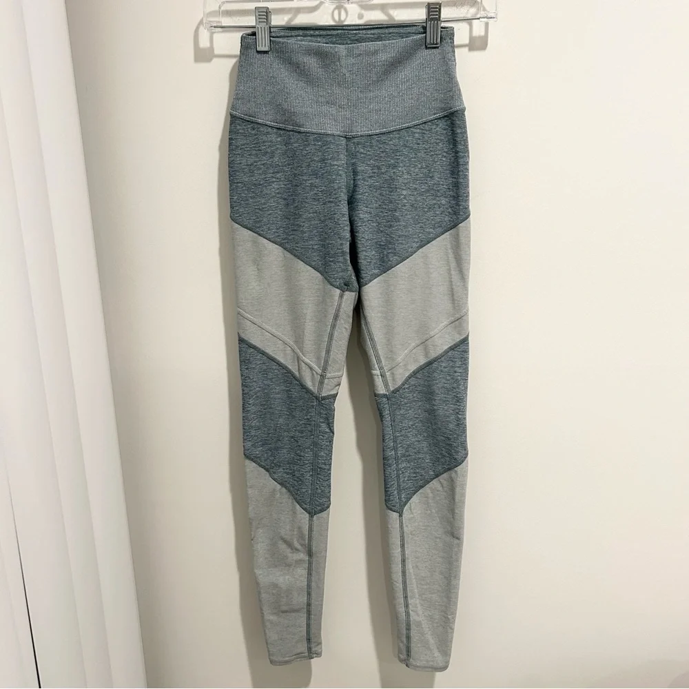 Alo Yoga Alosoft Sheila High Waist Leggings Seagrass Heather Green Size XS